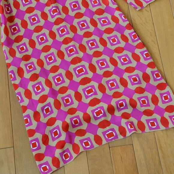 Marni Geometric Printed Silk Dress Pink NWT Size 40 US XS/S - Picture 11 of 12